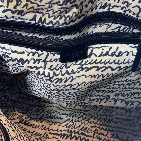 KATE SPADE Vintage Black Shimmery Leather Satchel Crossbody.  Excellent! - Picture 8 of 9